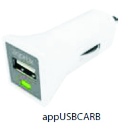 APPROX ΦΟΡΤΙΣΤΗΣ ΑΥΤΟΚΙΝΗΤΟΥ USB 5VDC/1A ΛΕΥΚΟ - AP-CARW