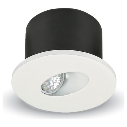 LED V-TAC Χωνευτό Φωτιστικό COB 3 W Στρογγυλό Επιτοίχιο με άσπρη