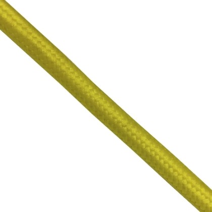 Στρογγυλό Υφασμάτινο Καλώδιο 2 x 0.75mm² Κίτρινο GloboStar 80006
