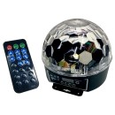 Ασύρματη RGB Disco Μπάλα DMX LED με Χειριστήριο GloboStar 47723