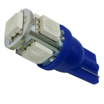 Λαμπτήρας LED T10 με 5 SMD 5050 Μπλε GloboStar 90353