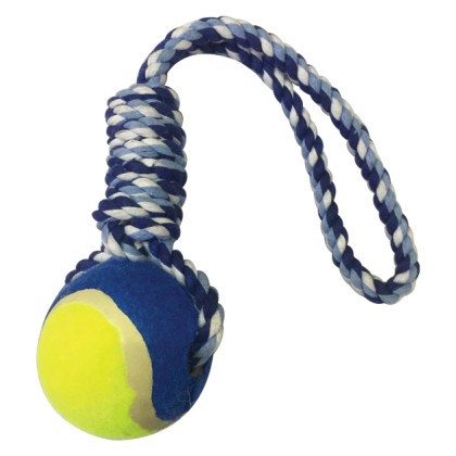 Παιχνίδι σκύλου μπάλα με σχοινί 32cm [10501586]