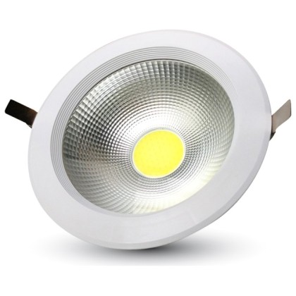 LED Φωτιστικό PL COB 40W 220V με Βάση Λευκή A++ 120Lm/W Ψυχρό Λε