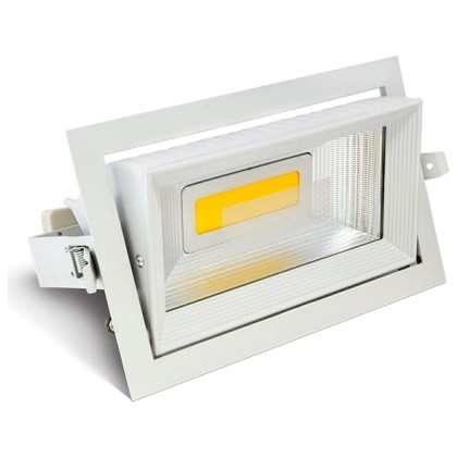 LED Φωτιστικό V-TAC COB Zoom Downlight 30W Παραλληλόγραμμο με Βά