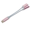 Type-C (male to female)+AUX adapter Pink