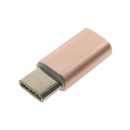 Μεταλλικός Μετατροπέας Micro USB to Type-C Gold