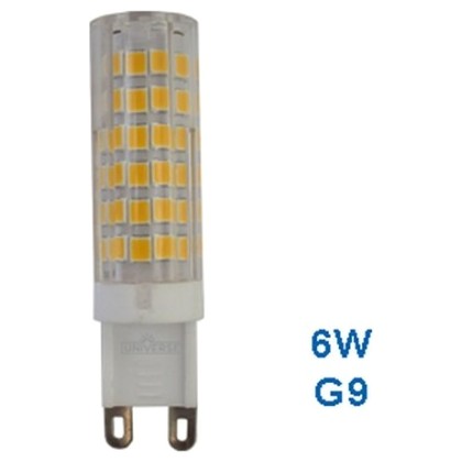 LED Λάμπα G9 Κεραμικό-Πλαστικό 6W Θερμό Λευκό