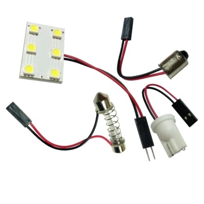 Πλακέτα LED PCB με 6 smd 5050 Ψυχρό Λευκό GloboStar 91150