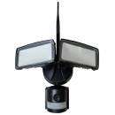 V-TAC προβολέας ασφάλειας LED 18W με  WiFi Sensor Camera Μαύρος 