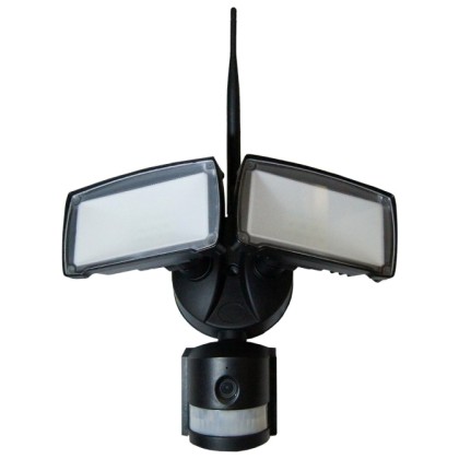 V-TAC προβολέας ασφάλειας LED 18W με  WiFi Sensor Camera Μαύρος 