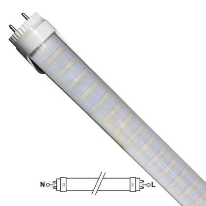 Λάμπα LED Τύπου Φθορίου T8 Αλουμινίου Τροφοδοσίας Δύο Άκρων 60cm