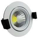 LED Φωτιστικό  COB Downlight Οροφής 8W Κινητό 60° Ψυχρό Λευκό 32