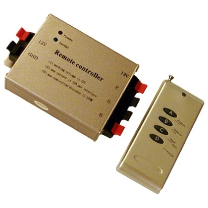 Led RGB controller Ασύρματο (RF) 4 κουμπιά με Dimmer 144W 6304