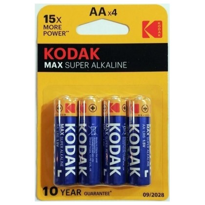 Μπαταρίες KODAK AA MAX ALKALINE 4 Τεμάχια 30952865