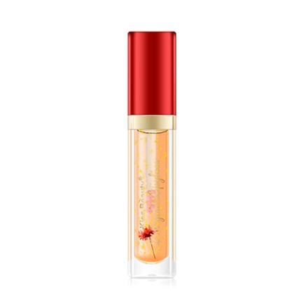 Kiss Beauty Διαφανές Lip Gloss με Έλαιο Λουλουδιών και Ρινίσματα