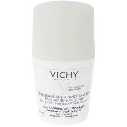 Vichy Deodorant 48h Soothing Antiperspirant 50ml (Roll-On - Alco