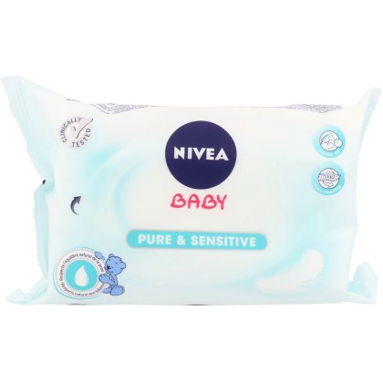 Nivea Baby Pure & Sensitive Cleansing Wipes 63pc