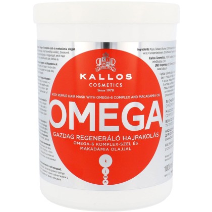 Kallos Cosmetics Omega Hair Mask 1000ml (Damaged Hair)