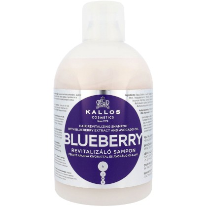 Kallos Cosmetics Blueberry Shampoo 1000ml (Damaged Hair - Dry Ha