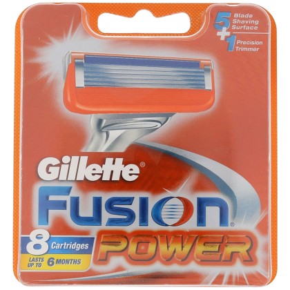 Gillette Fusion Power Replacement blade 8pc