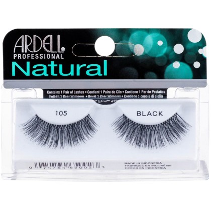 Ardell Natural 105 False Eyelashes Black 1pc