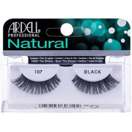 Ardell Natural 107 False Eyelashes Black 1pc