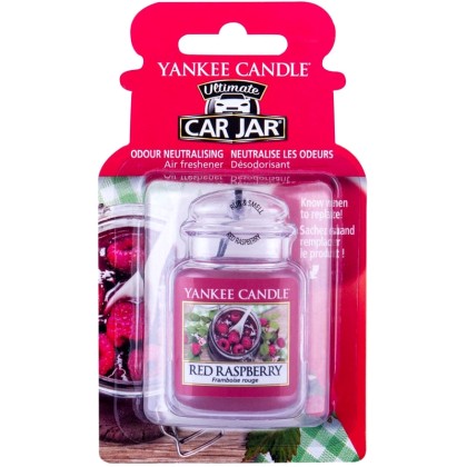 Yankee Candle Red Raspberry Car Jar Car Air Freshener 1pc