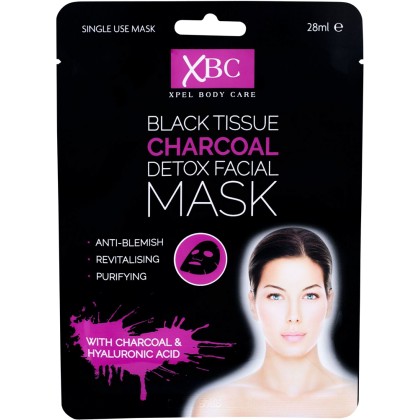 Xpel Body Care Black Tissue Charcoal Detox Facial Mask Face Mask