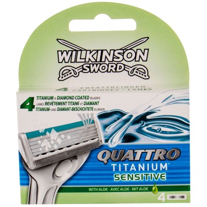 Wilkinson Sword Quattro Titanium Sensitive Replacement blade 4pc