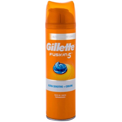 Gillette Fusion 5 Ultra Sensitive + Cooling Shaving Gel 200ml