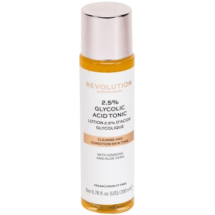 Revolution Skincare Glycolic Acid 2,5% Tonic Facial Lotion and S