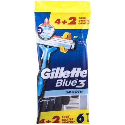Gillette Blue3 Smooth Razor 6pc