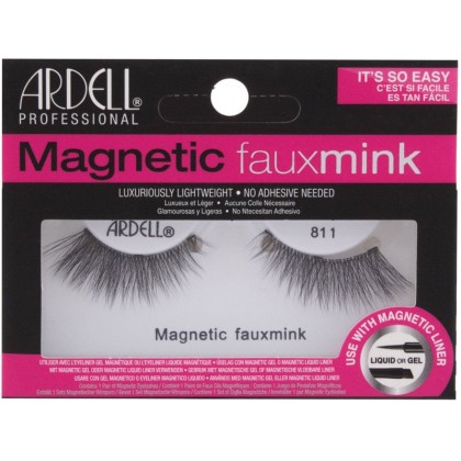 Ardell Magnetic Faux Mink 811 False Eyelashes Black 1pc
