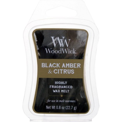 Woodwick Black Amber & Citrus Scented Wax 22,7gr