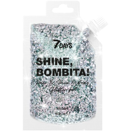7Days Shine Bombita! Gel-Glitter For Face Hair And Body / 902 Do
