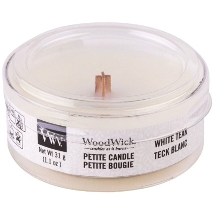 Woodwick White Teak Scented Candle 31gr