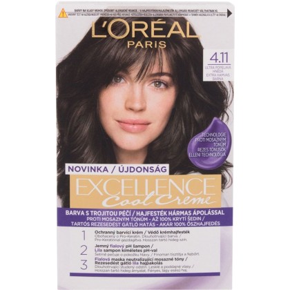 L´oréal Paris Excellence Cool Creme Hair Color 4,11 Ultra Ash Br