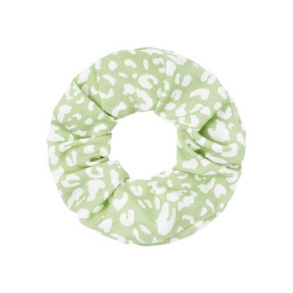 Scrunchie leopard print - Πράσινο παστέλ
