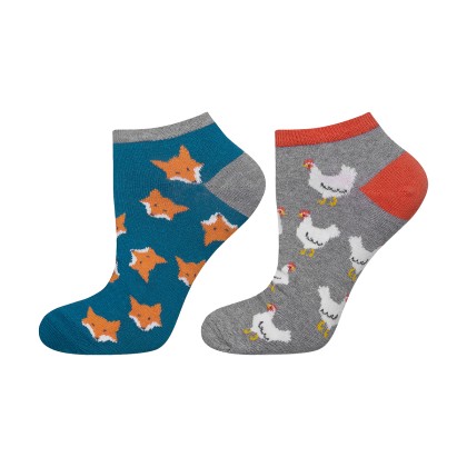 Ανδρικές κάλτσες κοντές "Foxes&hens"