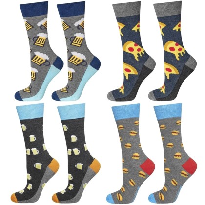 Σετ των 4 ανδρικές κάλτσες με διάφορα prints