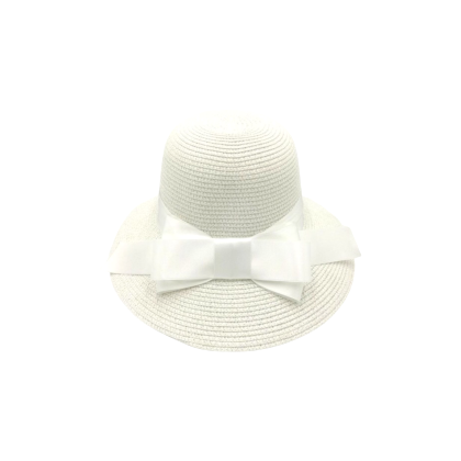 Καπέλο με φιόγκο- Λευκό