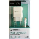 MAX QIHANG Z06 Fast Charger Qualcomm 3.0 with Micro Cable