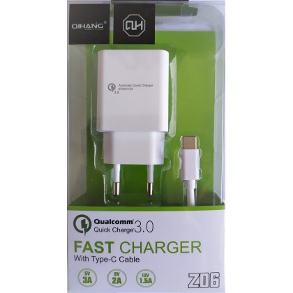 MAX QIHANG Z06 Fast Charger Qualcomm 3.0 with  type C Cable