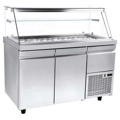 Ψυγείο - Βιτρίνα σαλατών 89x70x129 cm με αέρα, ψυκτικό μηχάνημα 