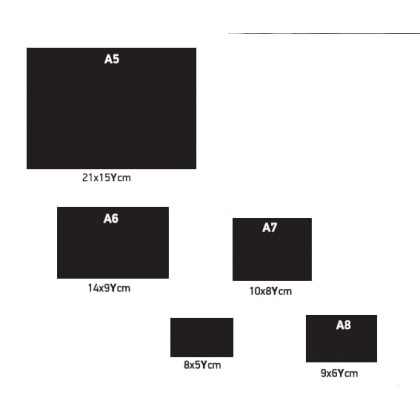 Κάρτα 2 Όψεων Πλαστικοποιημένη Μαύρη 8x5cm Σετ 10 Τεμαχίων 02-54