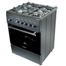 Κουζίνα με φούρνο Υγραερίου 60cm με θερμοστάτη Μαύρη FERRE F6D40