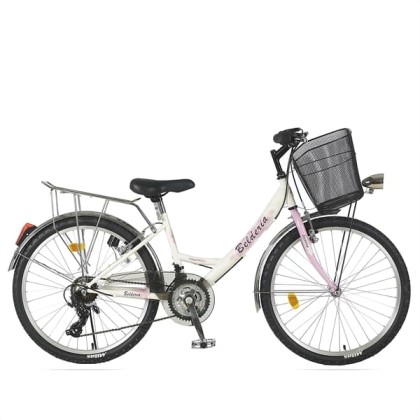 Ποδήλατο Πόλης City Elegance 24'' 21 Ταχυτήτων Λευκό - Belderia 