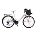 Ποδήλατο Πόλης City Mango 26'' 21 Ταχυτήτων Λευκό - Belderia Vis