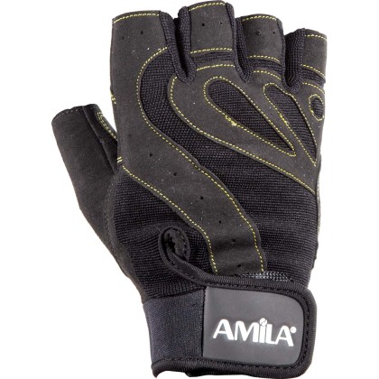 Γάντια γυμναστικής από δέρμα με Gel χωρίς περικάρπιο AMILA 83302