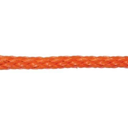 Σχοινί Πλεκτό Πολυαιθυλενίου Διαμέτρου 6mm σε Πορτοκαλί Χρώμα - 